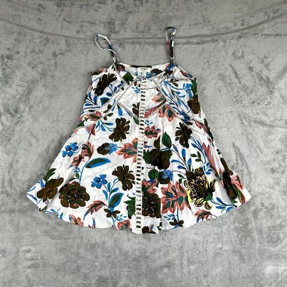 Umgee Womens Size S Swing Strappy Floral Tank Top Sleeveless Chiffon Small - Picture 1 of 8